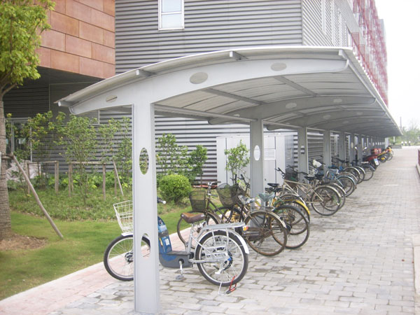 膜结构自行车停车棚
