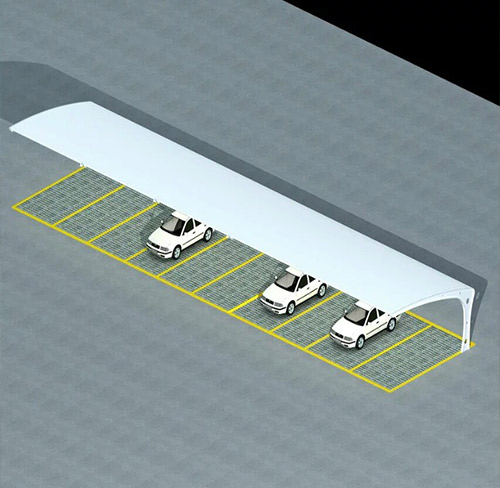 膜结构汽车停车棚